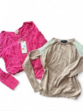 Women’s pink top blouse bundle!! Ciebon Judy size small
